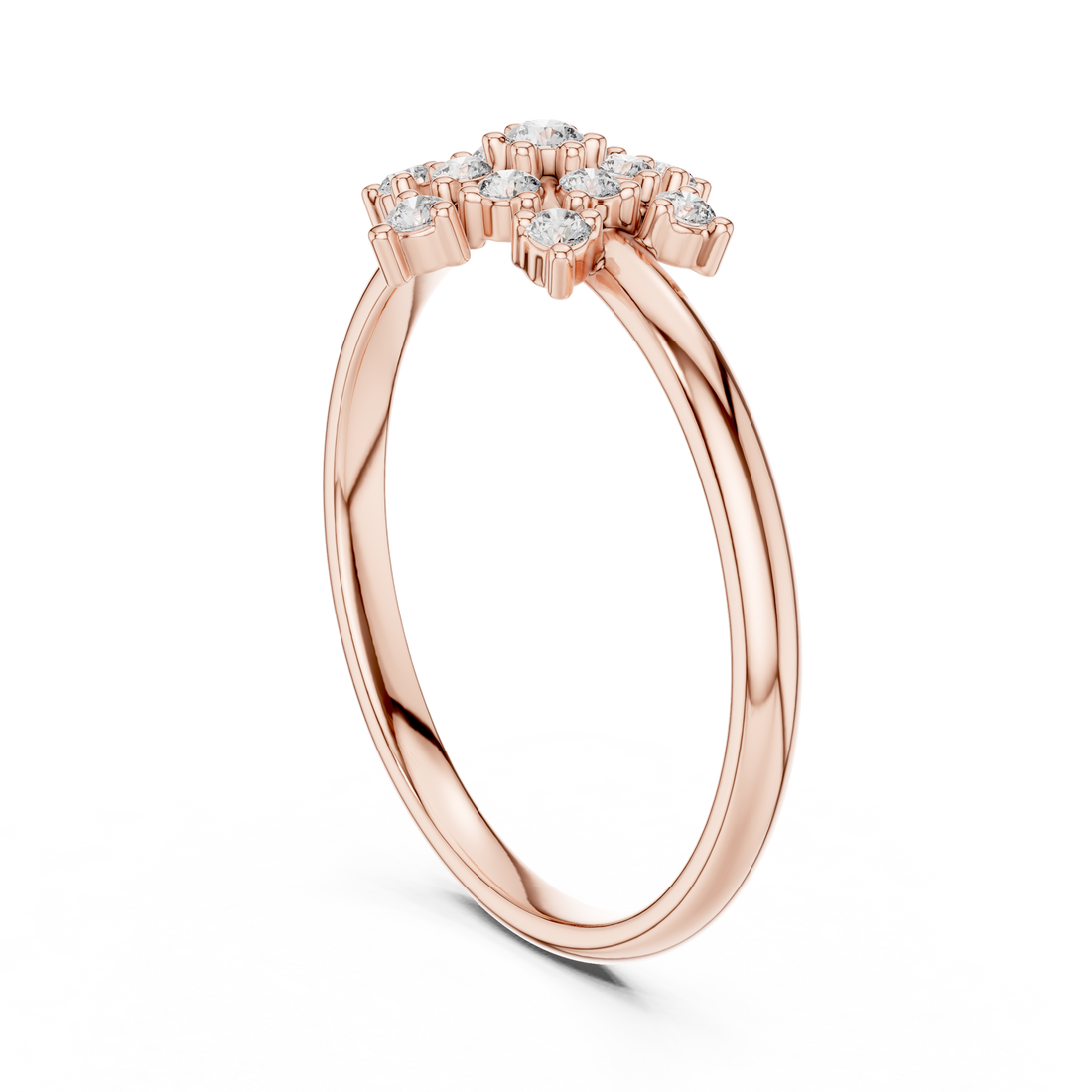 1 (346) - Fashion Round Ring - White Gold