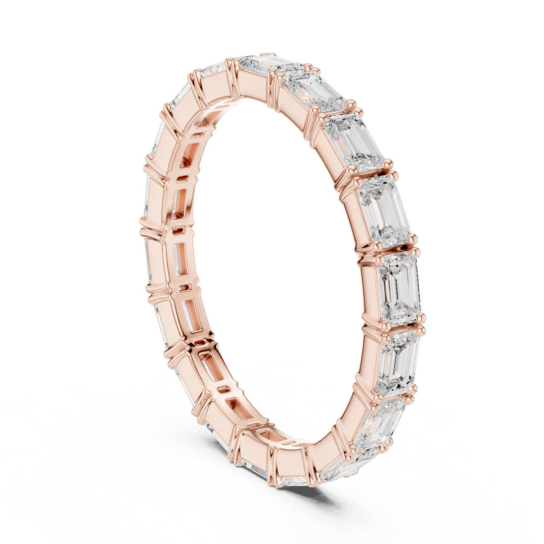 DDLR-622 - Eternity Emerald Ring - White Gold
