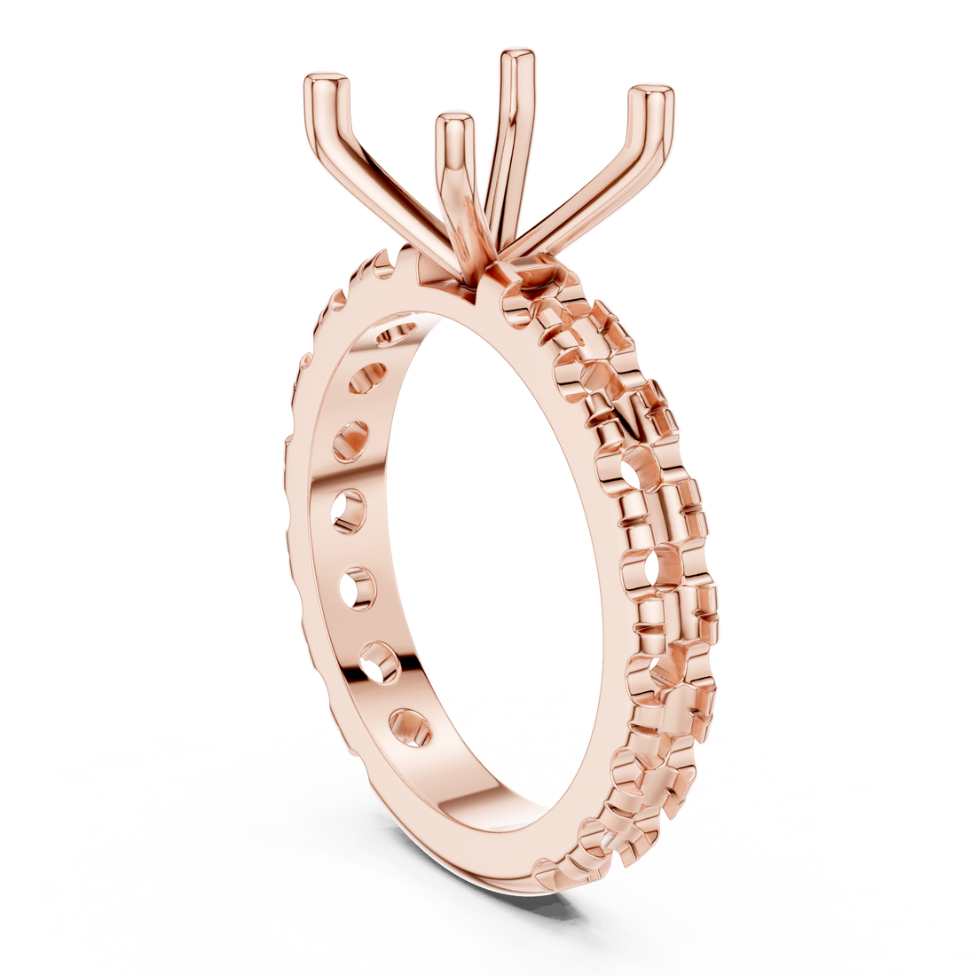 63 CUS - Solitaire Cushion Ring - White Gold