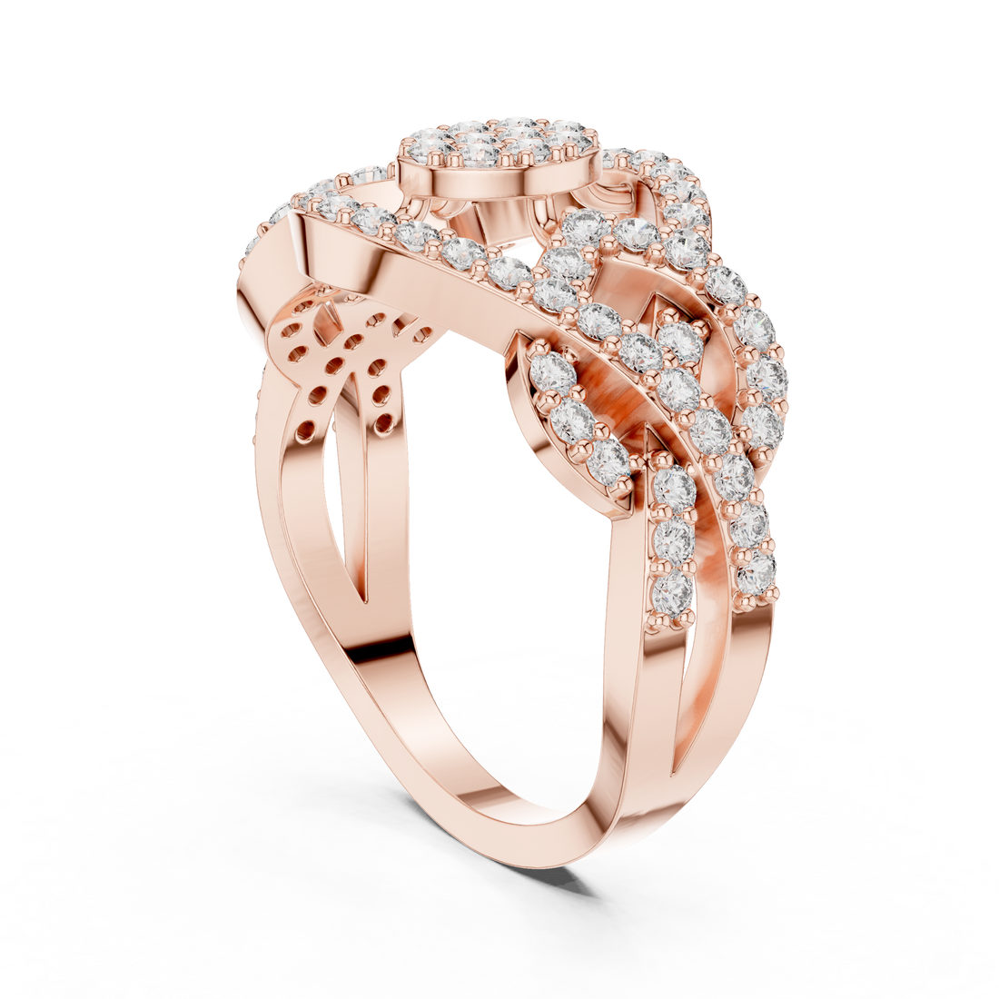9#10062L - Fashion Oval Ring - White Gold