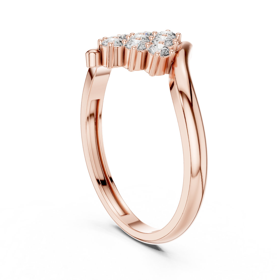 ALR-139 - Fashion Round Ring - White Gold