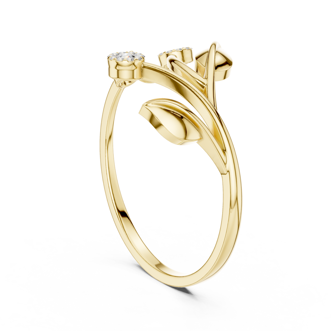 1 (248) - Fashion Round Ring - White Gold