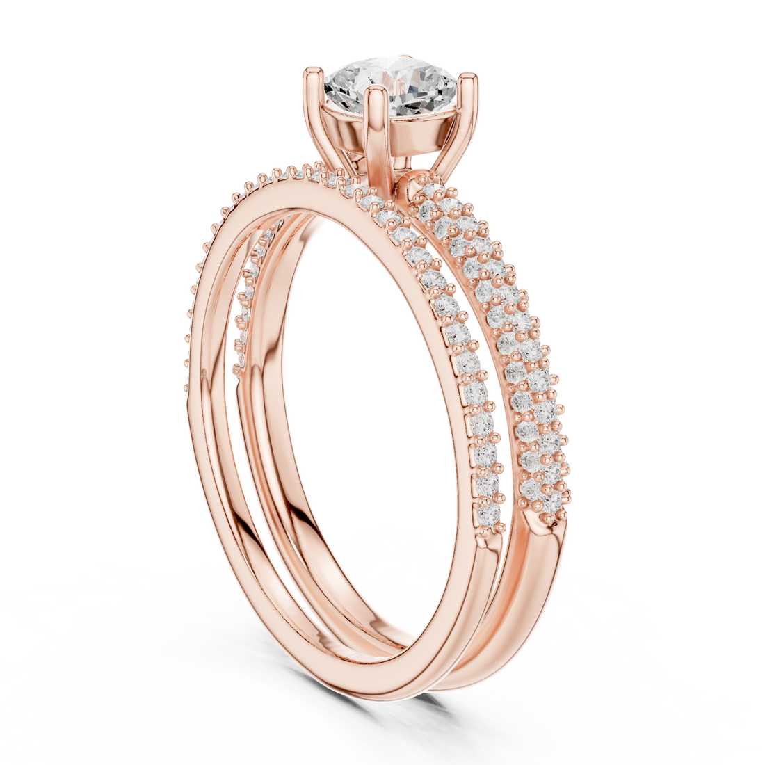 LR-0276 - Solitaire Cushion Ring - White Gold