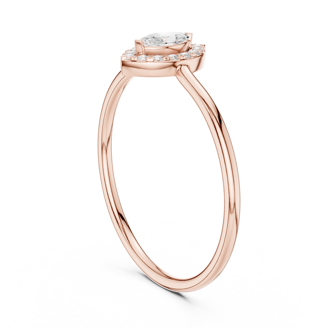 Fashion Ring - Marquise | HLR-205 - White Gold