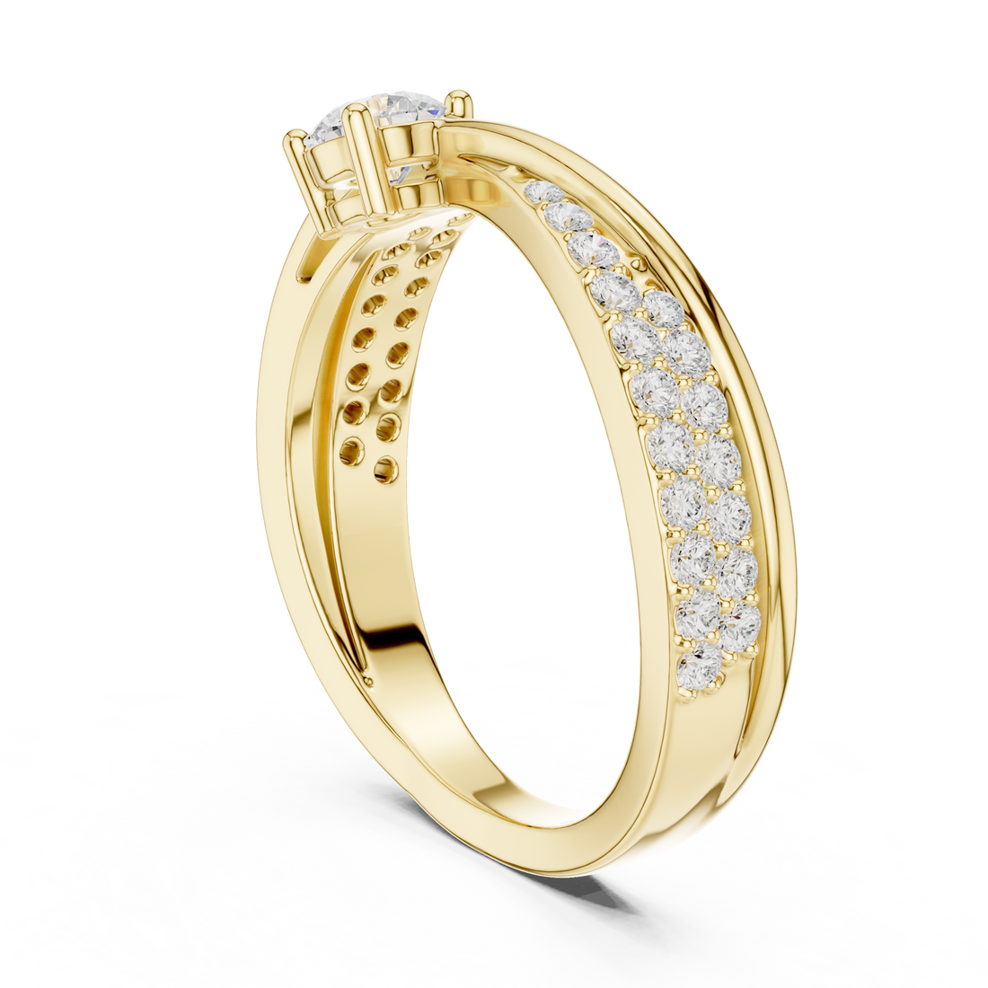 SBWR(1) - Fashion Round Ring - White Gold