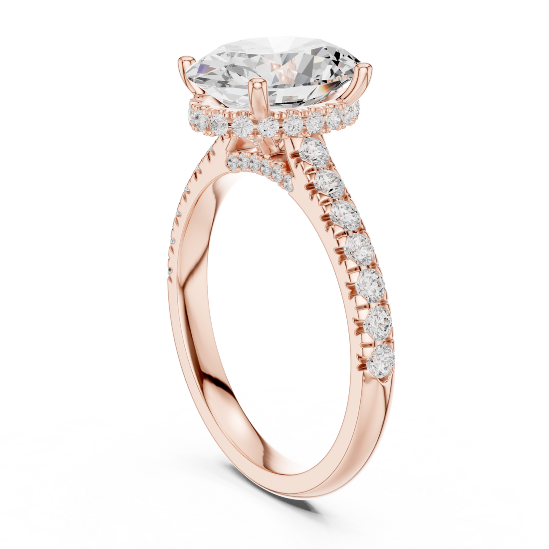 DDLR-258-OV - Solitaire Oval Ring - White Gold