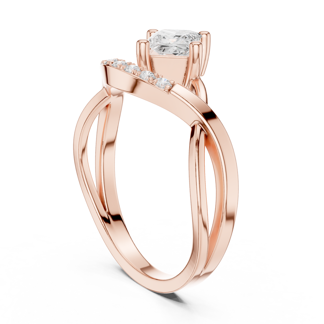 DDLR-487 - Bypass Princess Ring - White Gold