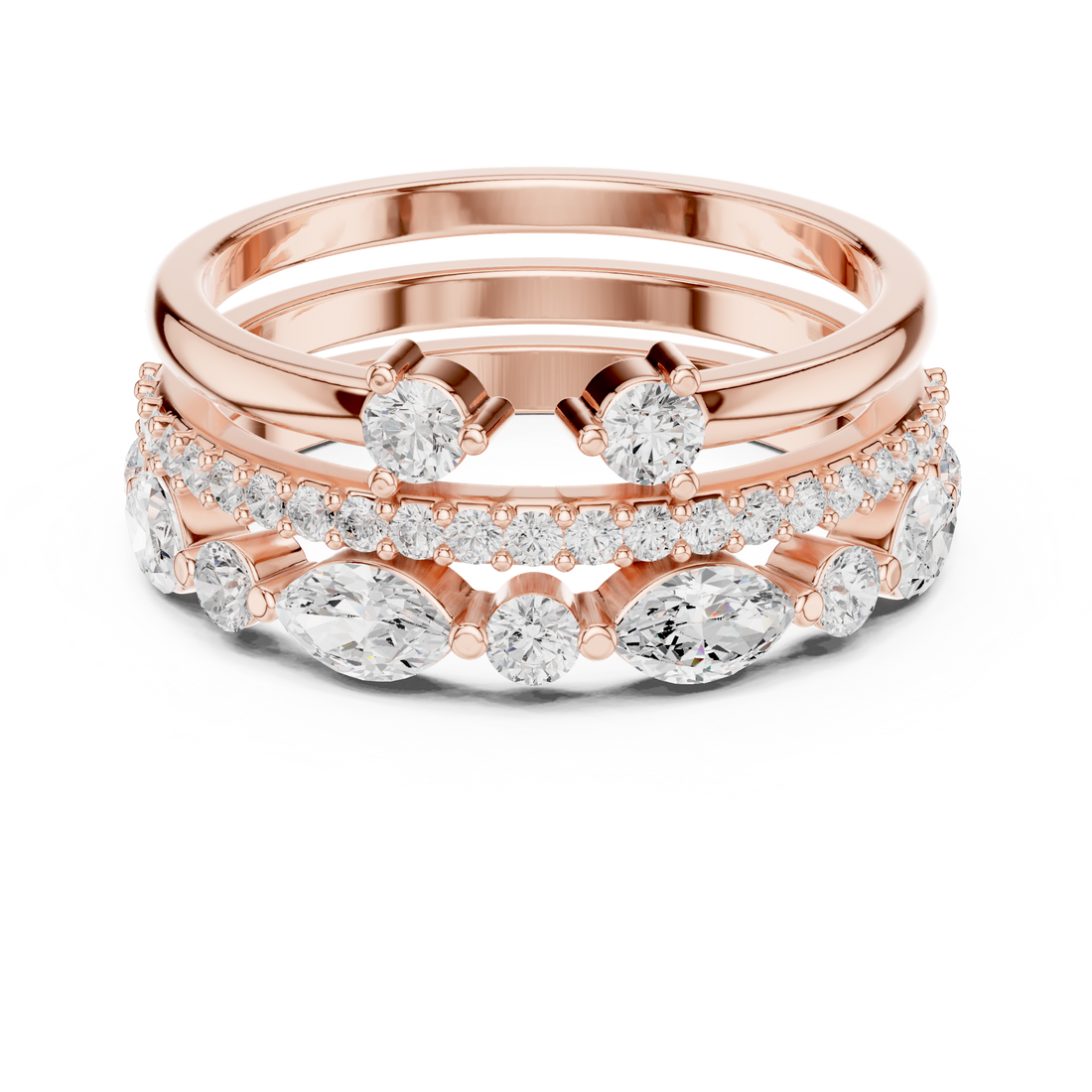 Fashion Ring - Marquise | DDLR-383 - Rose Gold