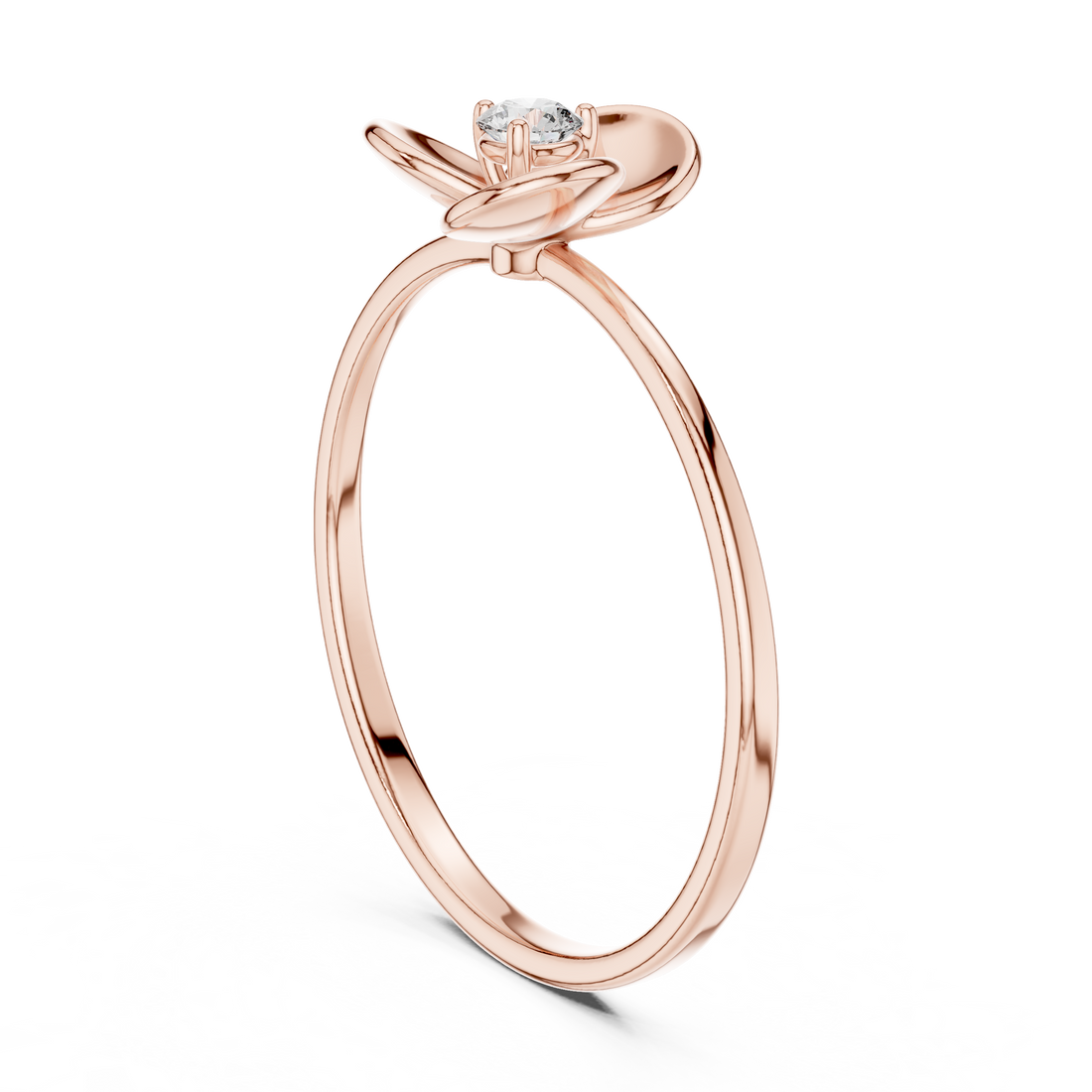 1 (192) - Fashion Round Ring - White Gold