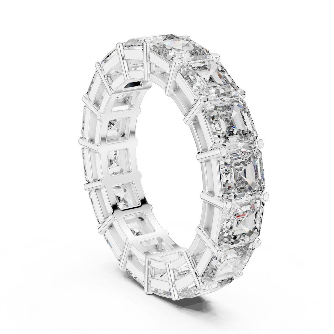 DDLR-209 - Eternity Emerald Ring - White Gold
