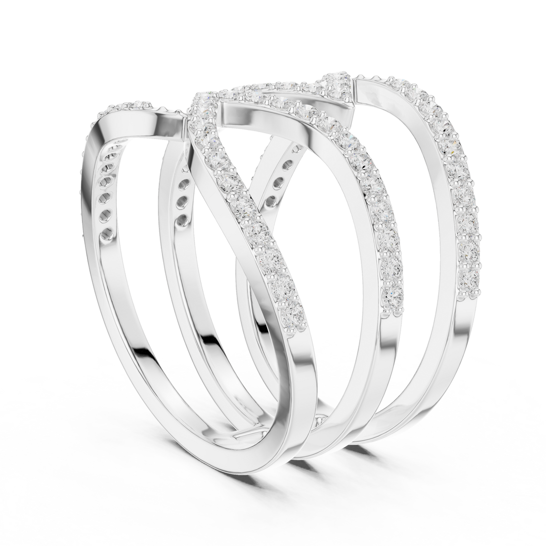 SBWR(34) - Fashion Round Ring - White Gold