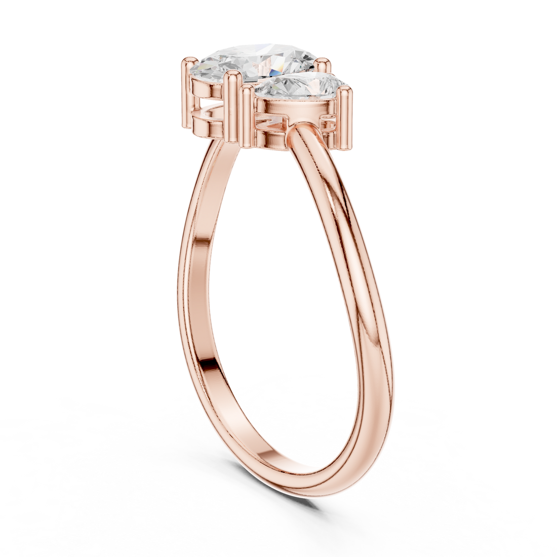 HLR-233 - Fashion Oval Ring - White Gold