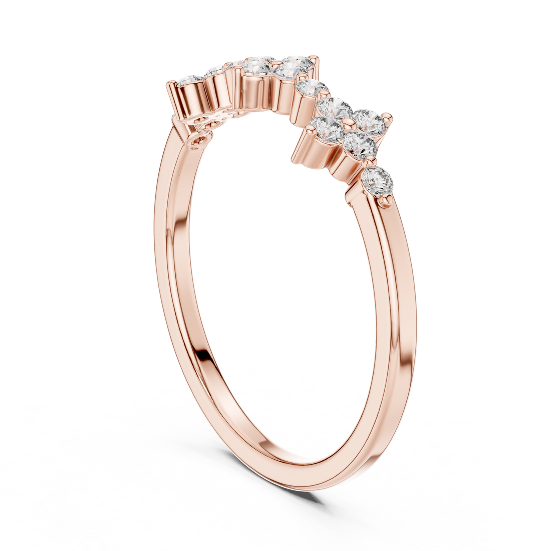 22 - Fashion Round Ring - White Gold