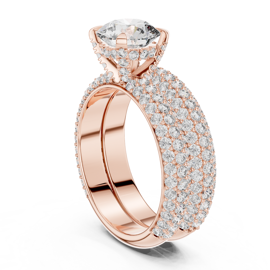 DDLR-012 - Solitaire Round Ring - White Gold