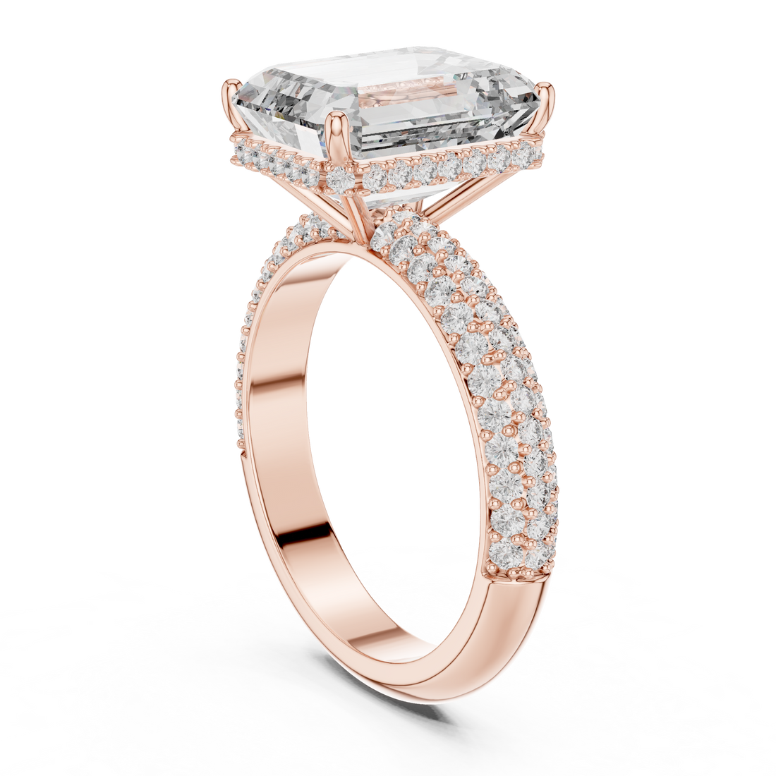 9#10022L_30 - Solitaire Emerald Ring - White Gold