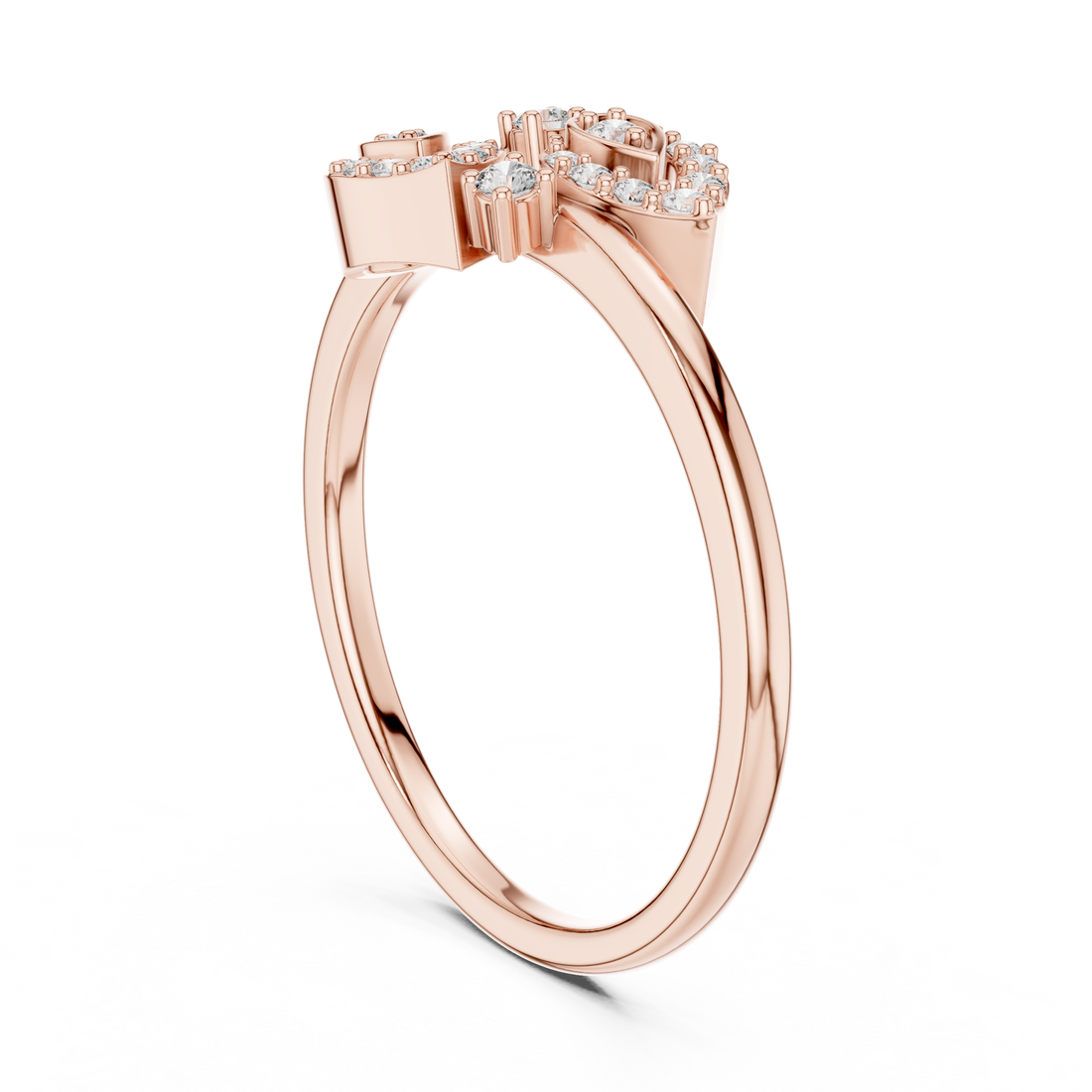 LR-01 (60) - Fashion Round Ring - White Gold