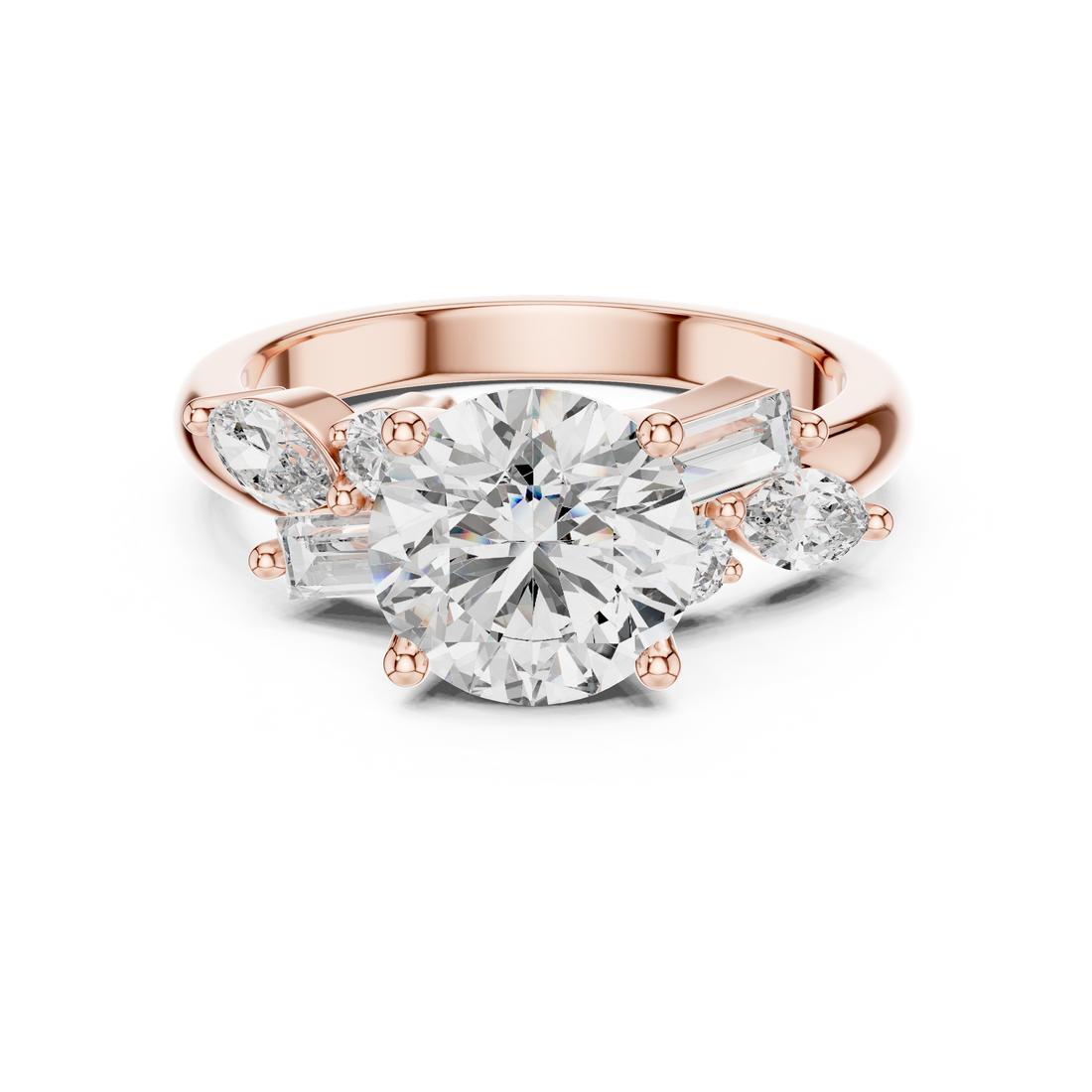 Fashion Ring - Round | DDLR-055 - Rose Gold