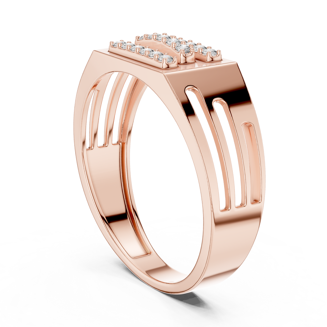 LR-01 (19) - Fashion None Ring - White Gold