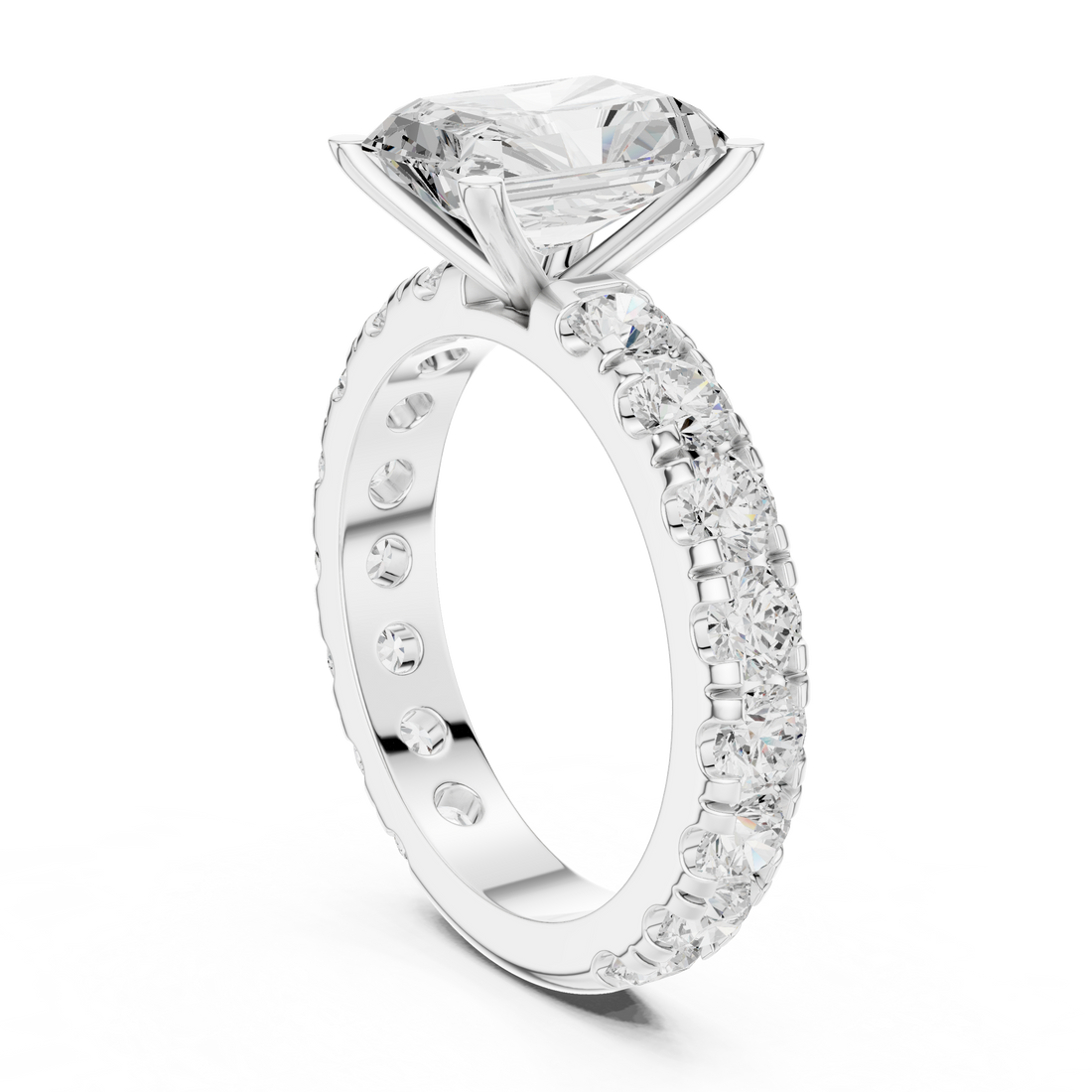 63 RA - Solitaire Radiant Ring - White Gold