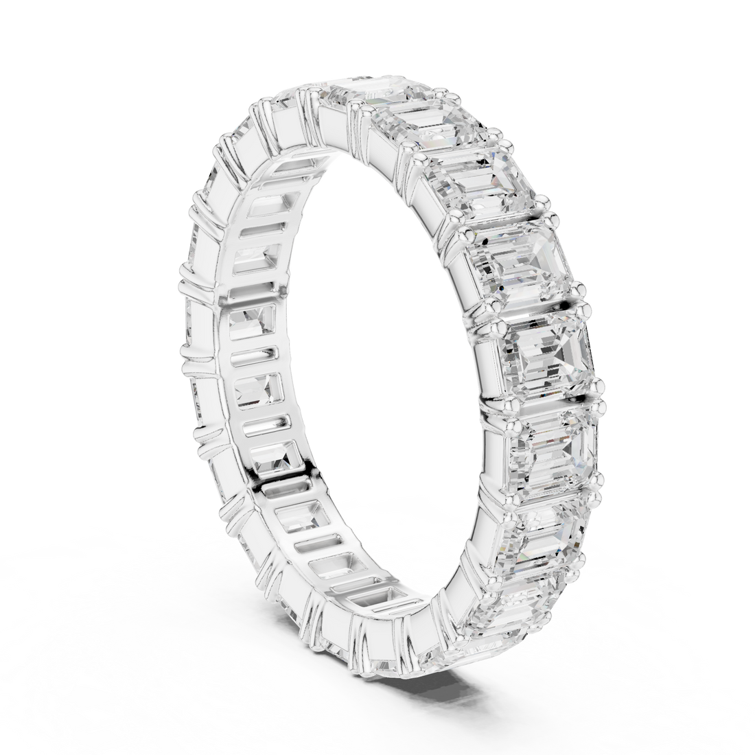 DDLR-626 - Eternity Emerald Ring - White Gold
