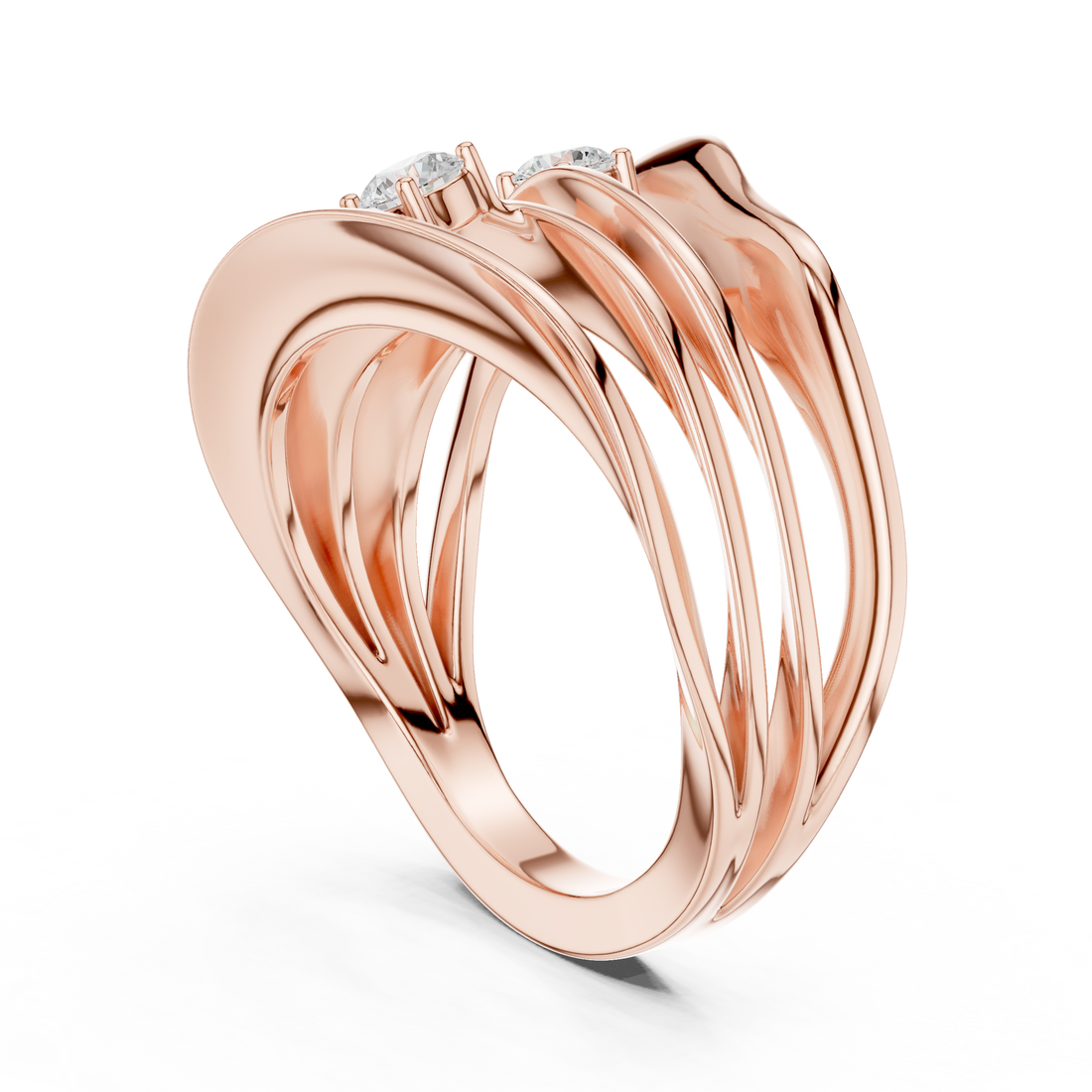 SBWR(64) - Fashion Round Ring - White Gold