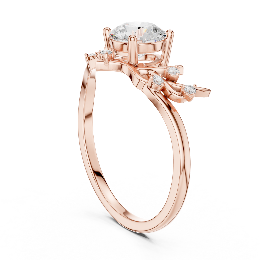 SBWR(33) - Fashion Round Ring - White Gold