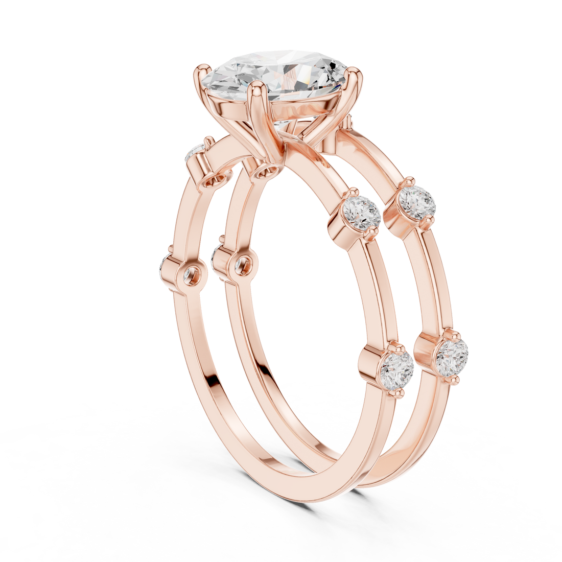 SBWR(24) - Fashion Oval Ring - White Gold