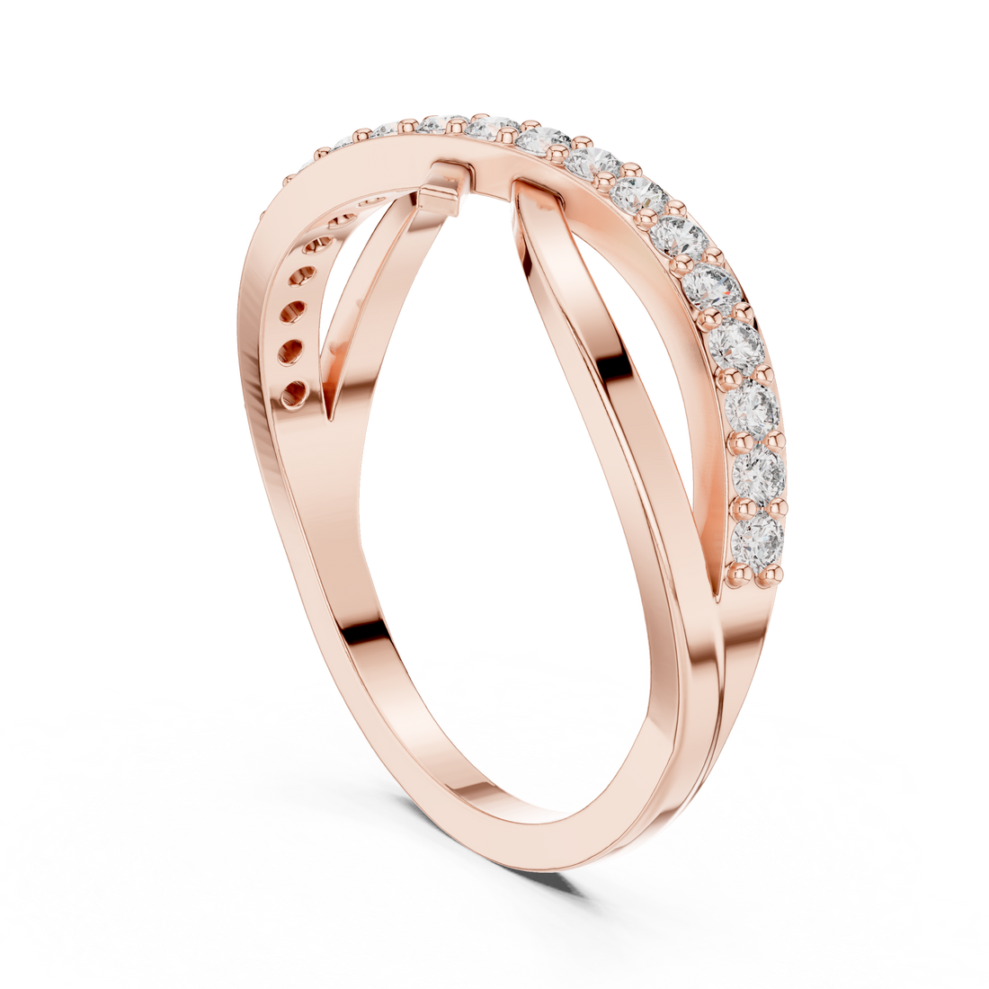 9#10067L - Bypass Unknown Ring - White Gold