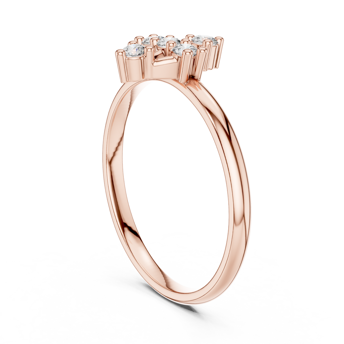 1 (450) - Fashion Round Ring - White Gold