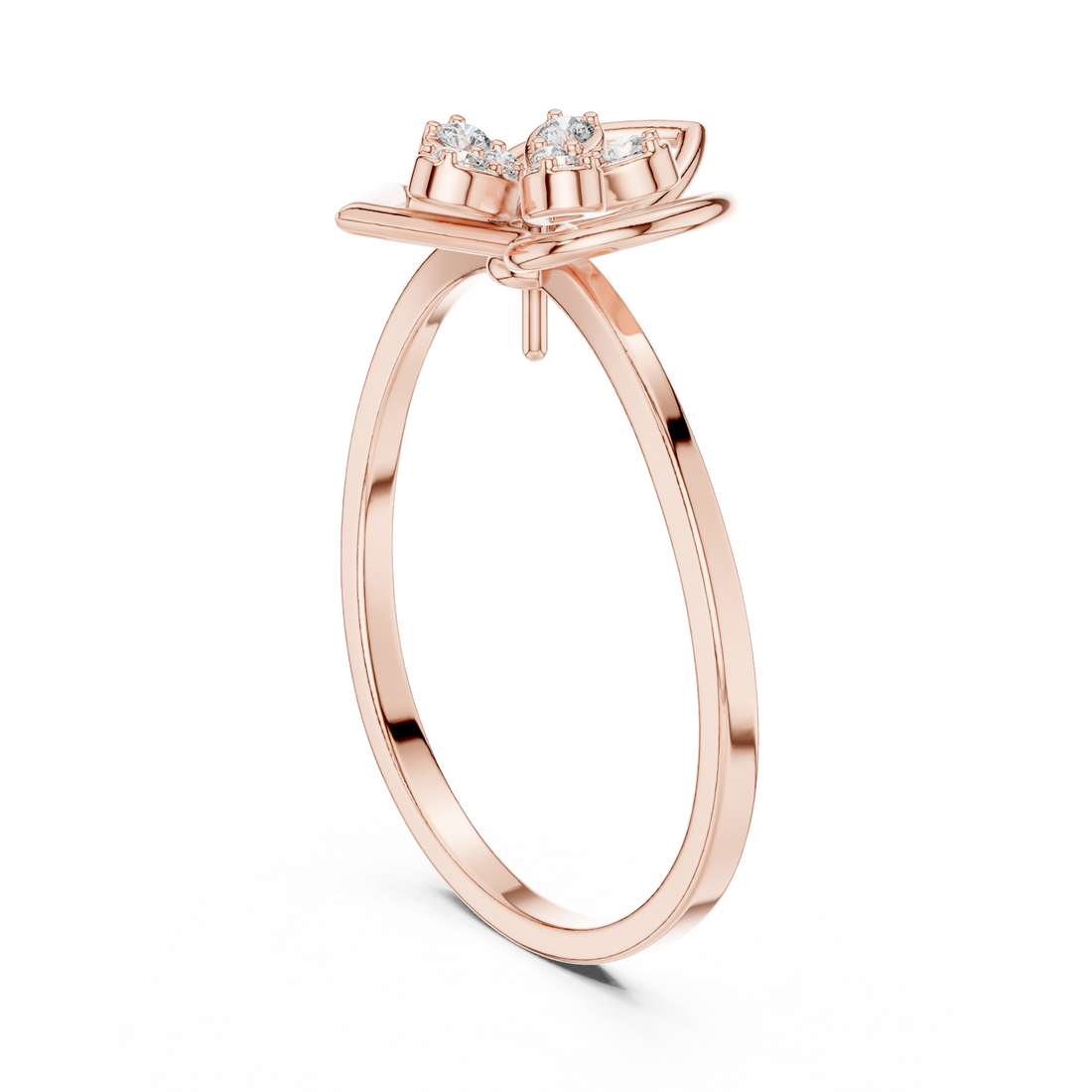 1 (215) - Fashion Round Ring - White Gold
