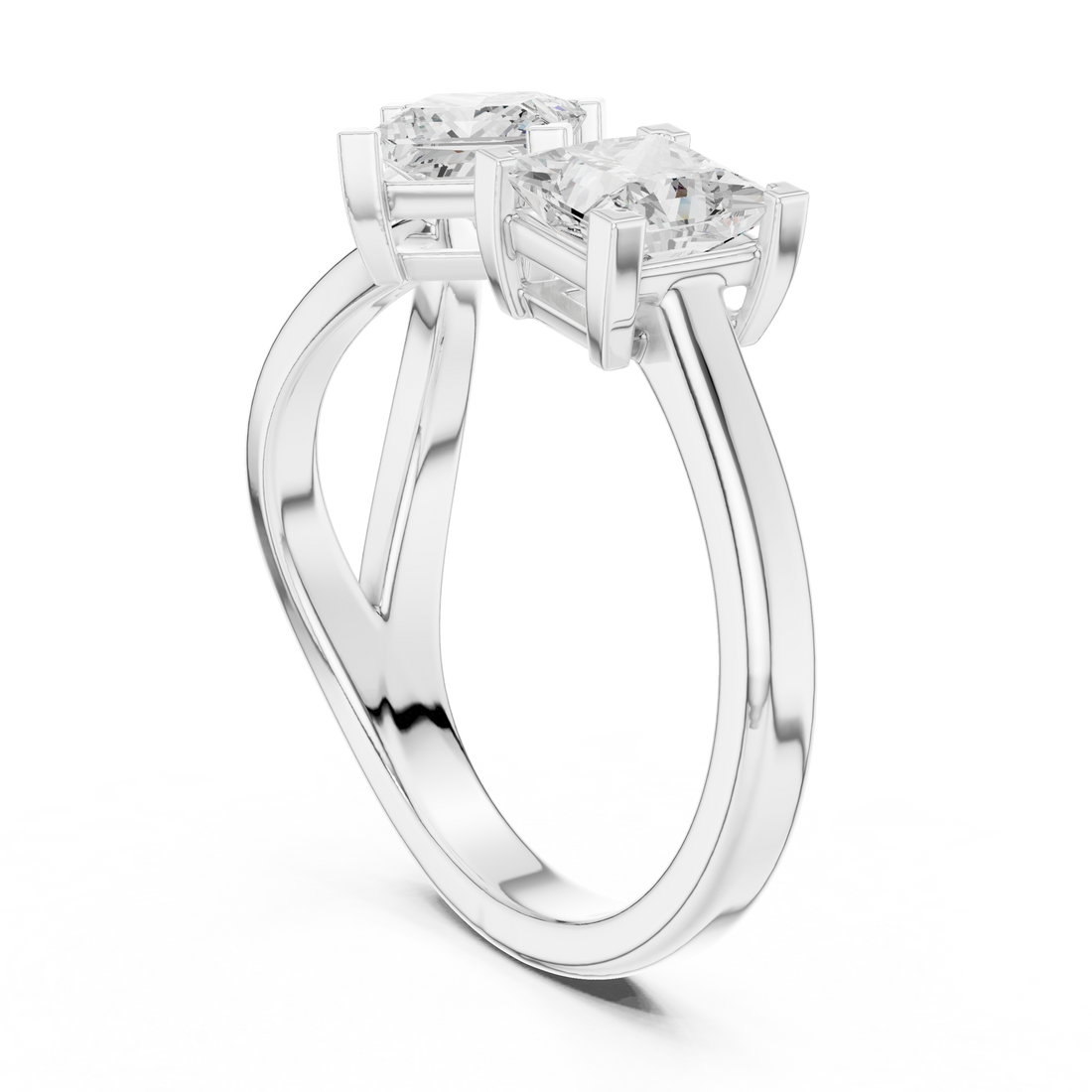 DDLR-485 - Fashion Princess Ring - White Gold