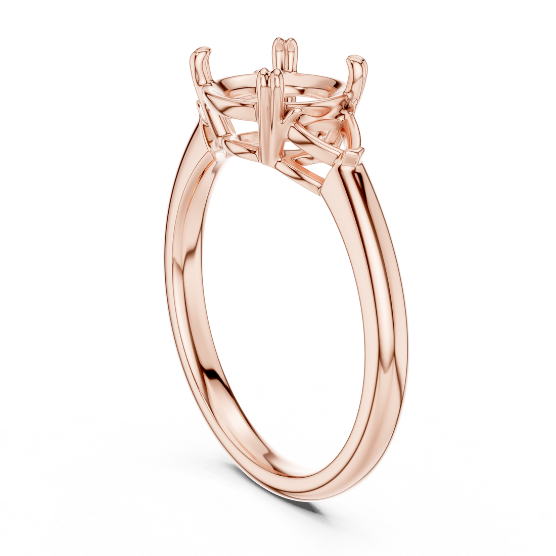 DDLR-033-RD - Three Stone Round Ring - White Gold