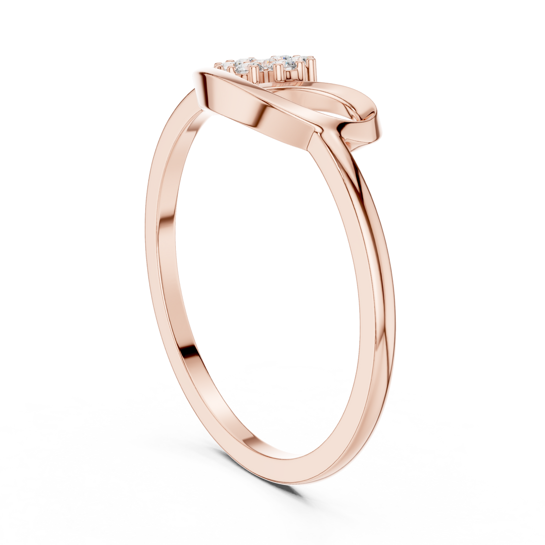 DR-6226 - Fashion Round Ring - White Gold