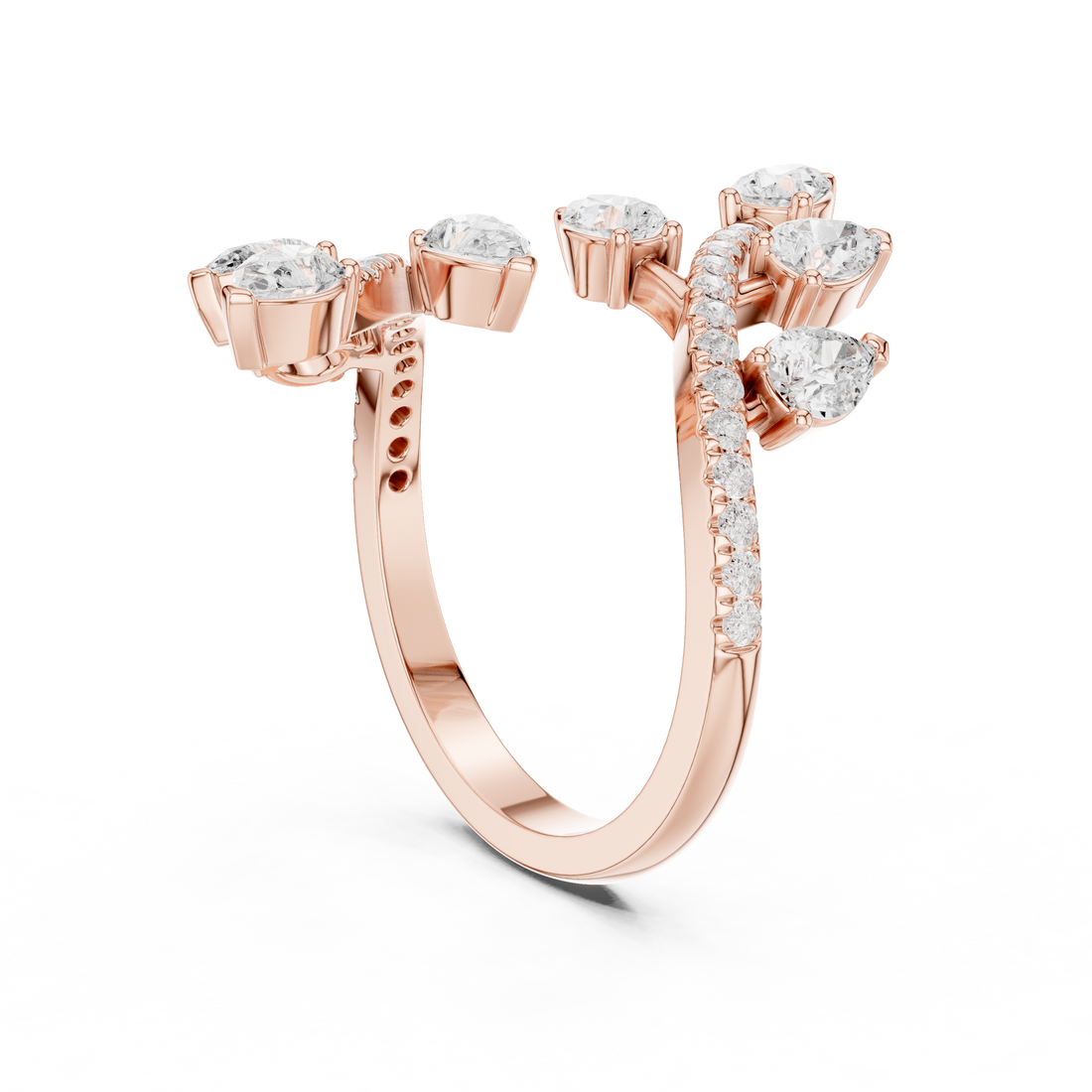 Fashion Ring - Pear | DDLR-852 - White Gold