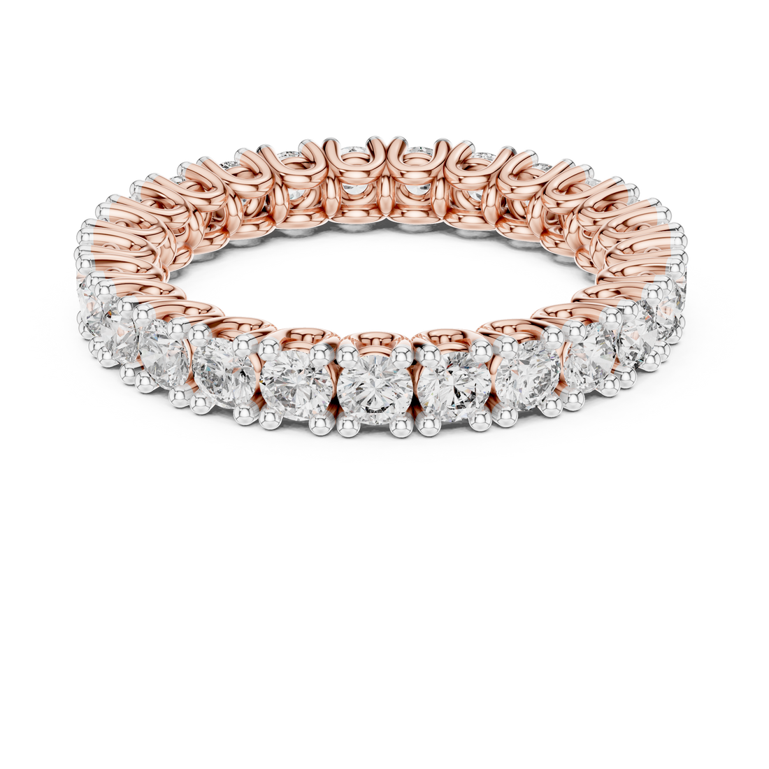 Eternity Ring - Round | 12#10008@L - Rose Gold