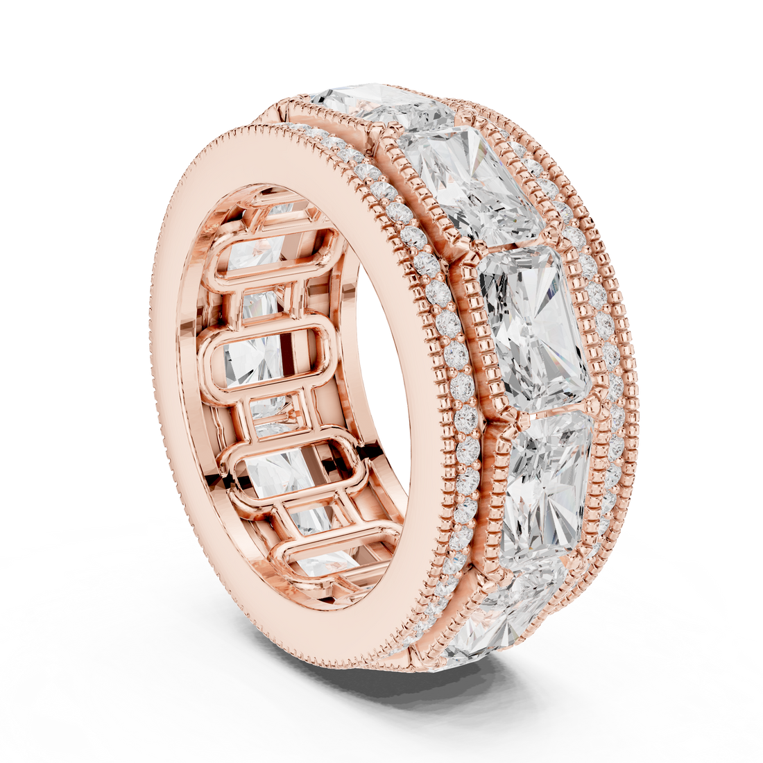 DDLR-308 - Eternity Radiant Ring - White Gold