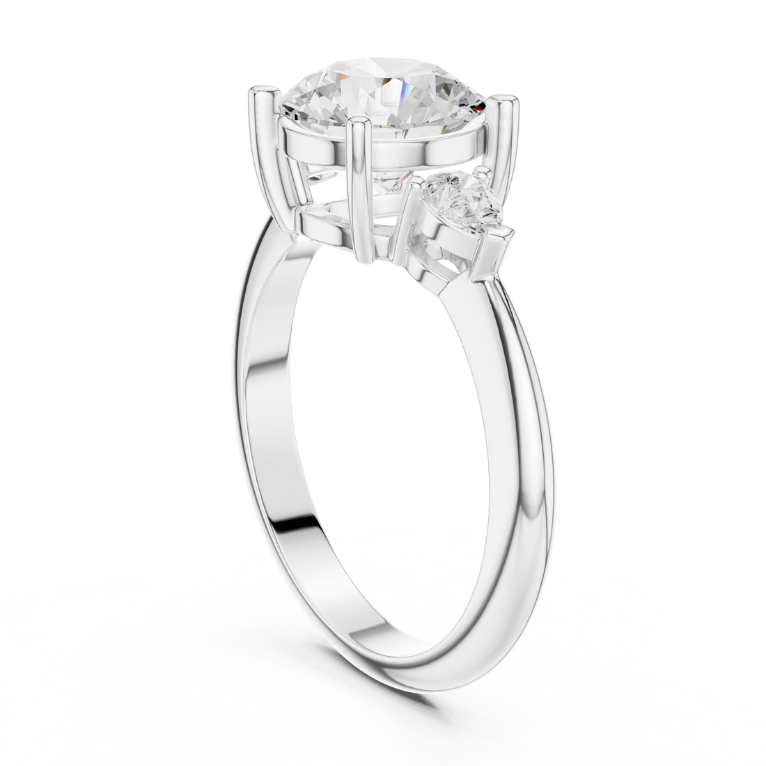 Three Stone Ring - Round | 66 RND - White Gold