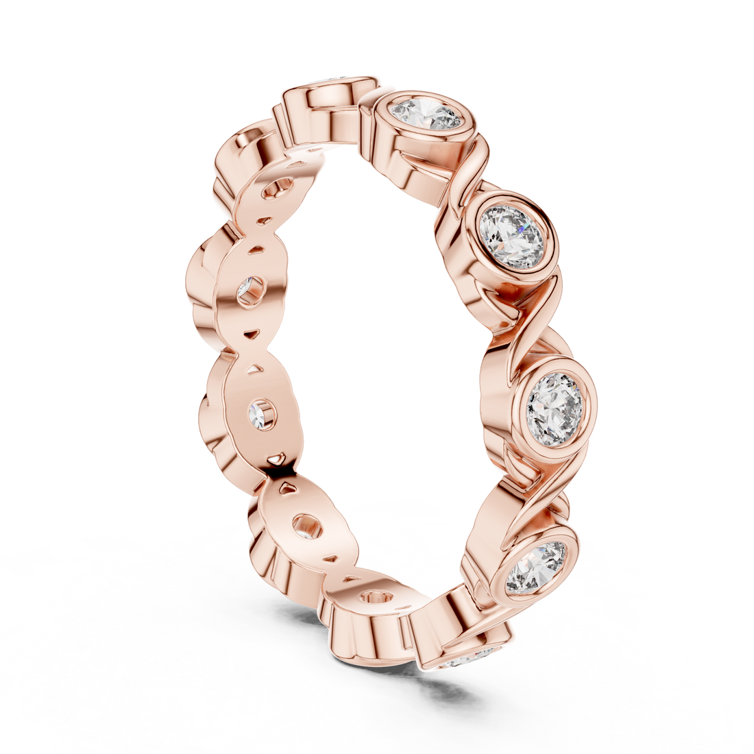 DDLR-245 - Eternity Round Ring - White Gold