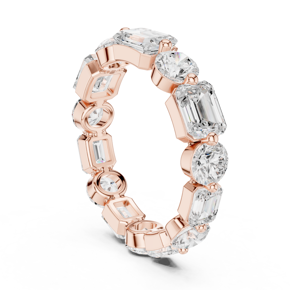 DDLR-393 - Eternity Emerald Ring - White Gold