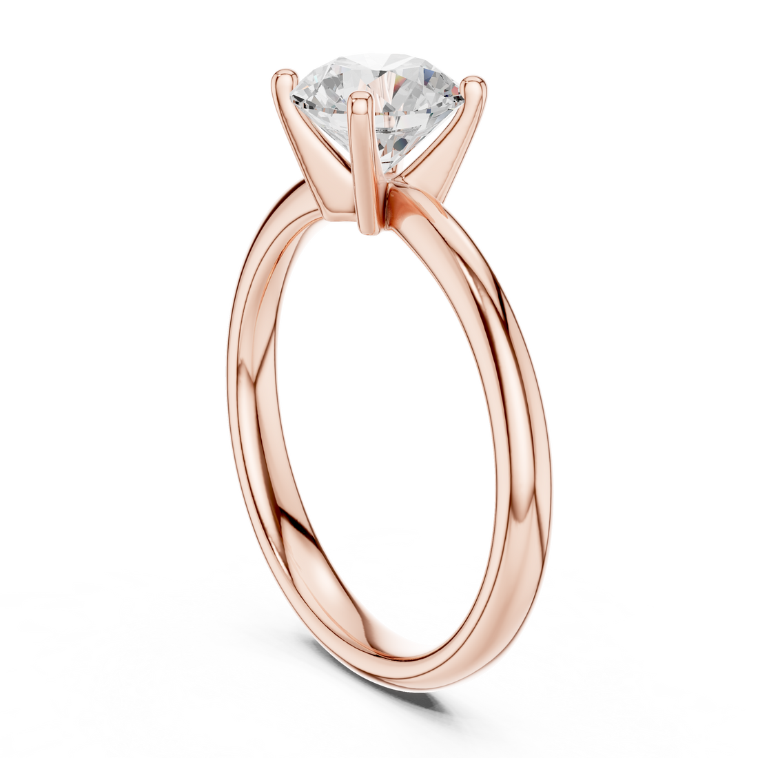 DDLR-646 - Solitaire Round Ring - White Gold
