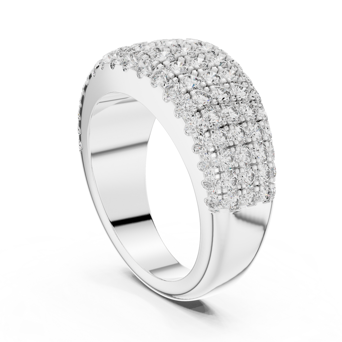 02 - Fashion Round Ring - White Gold