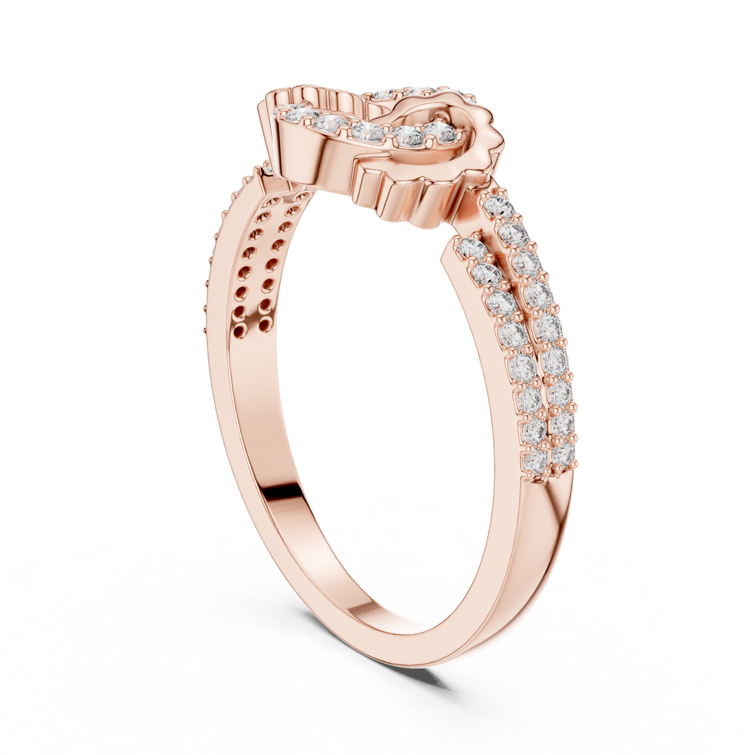 LR-01 (89) - Fashion None Ring - White Gold