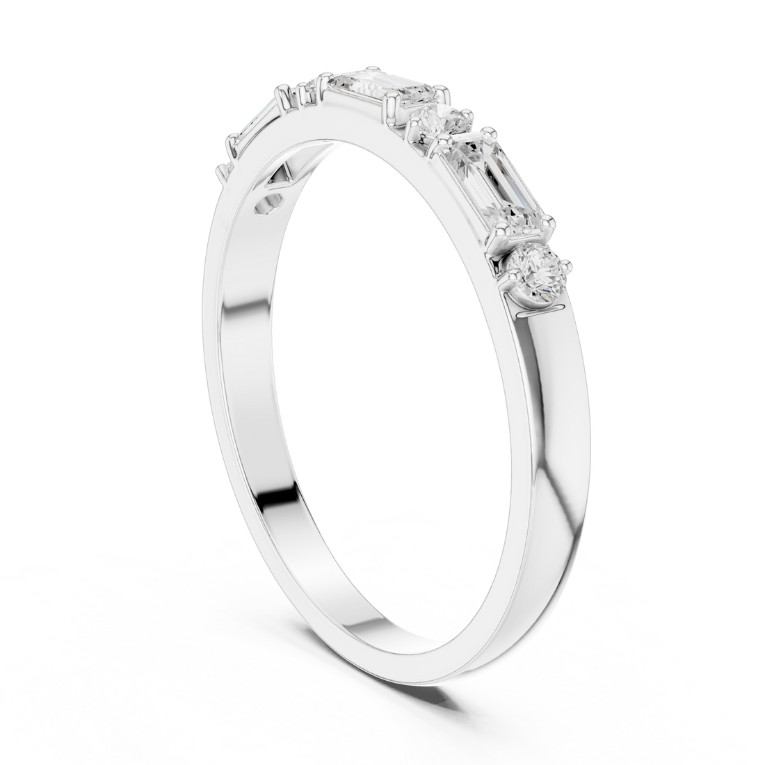 HLR-75 - Eternity Emerald Ring - White Gold