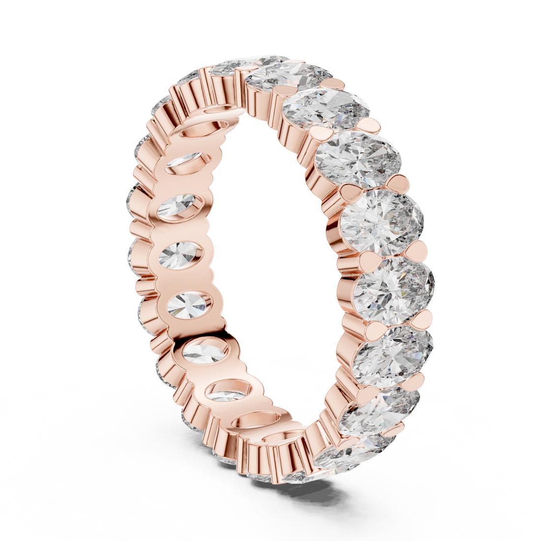 DDLR-211 - Eternity Oval Ring - White Gold