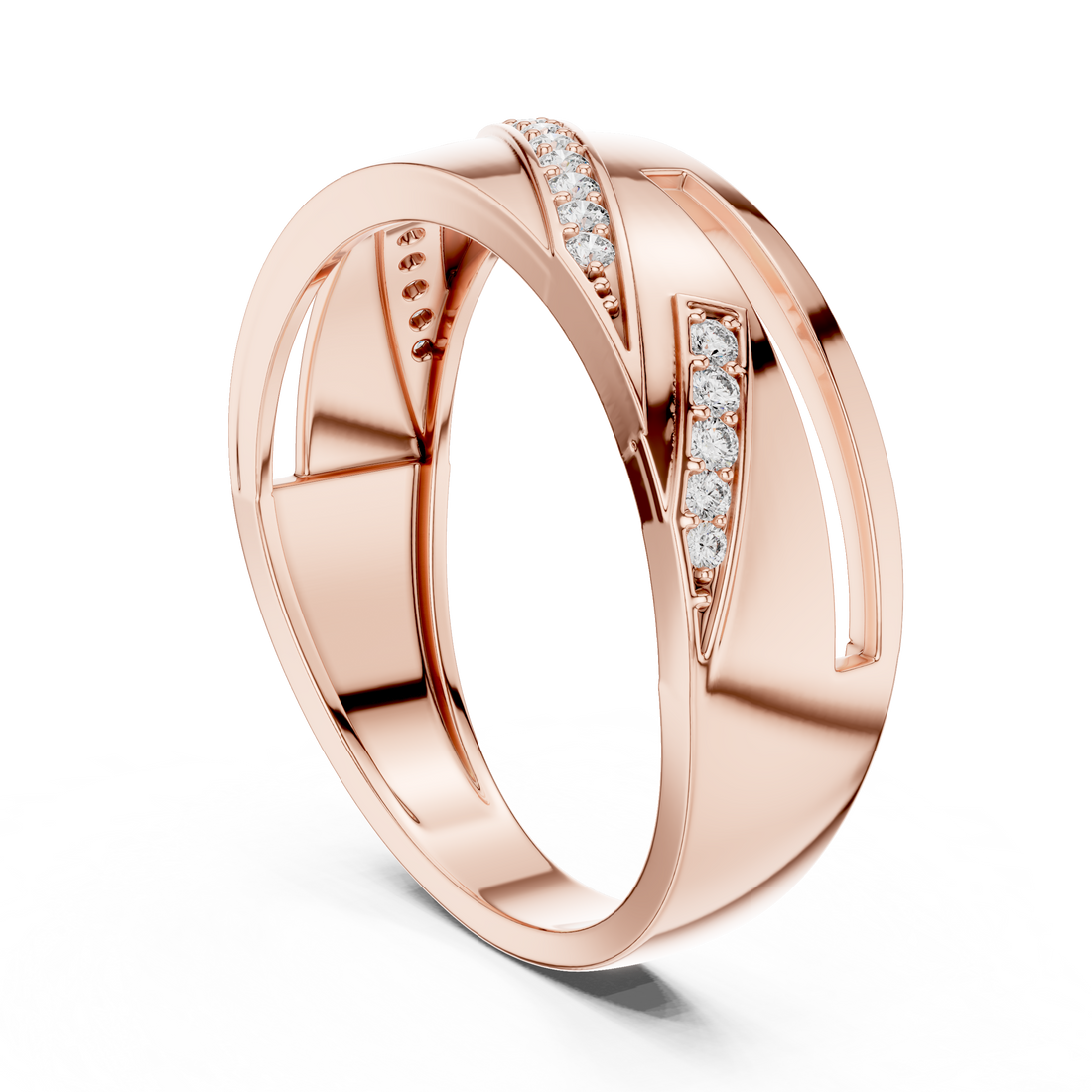 LR-01 (12) - Fashion None Ring - White Gold