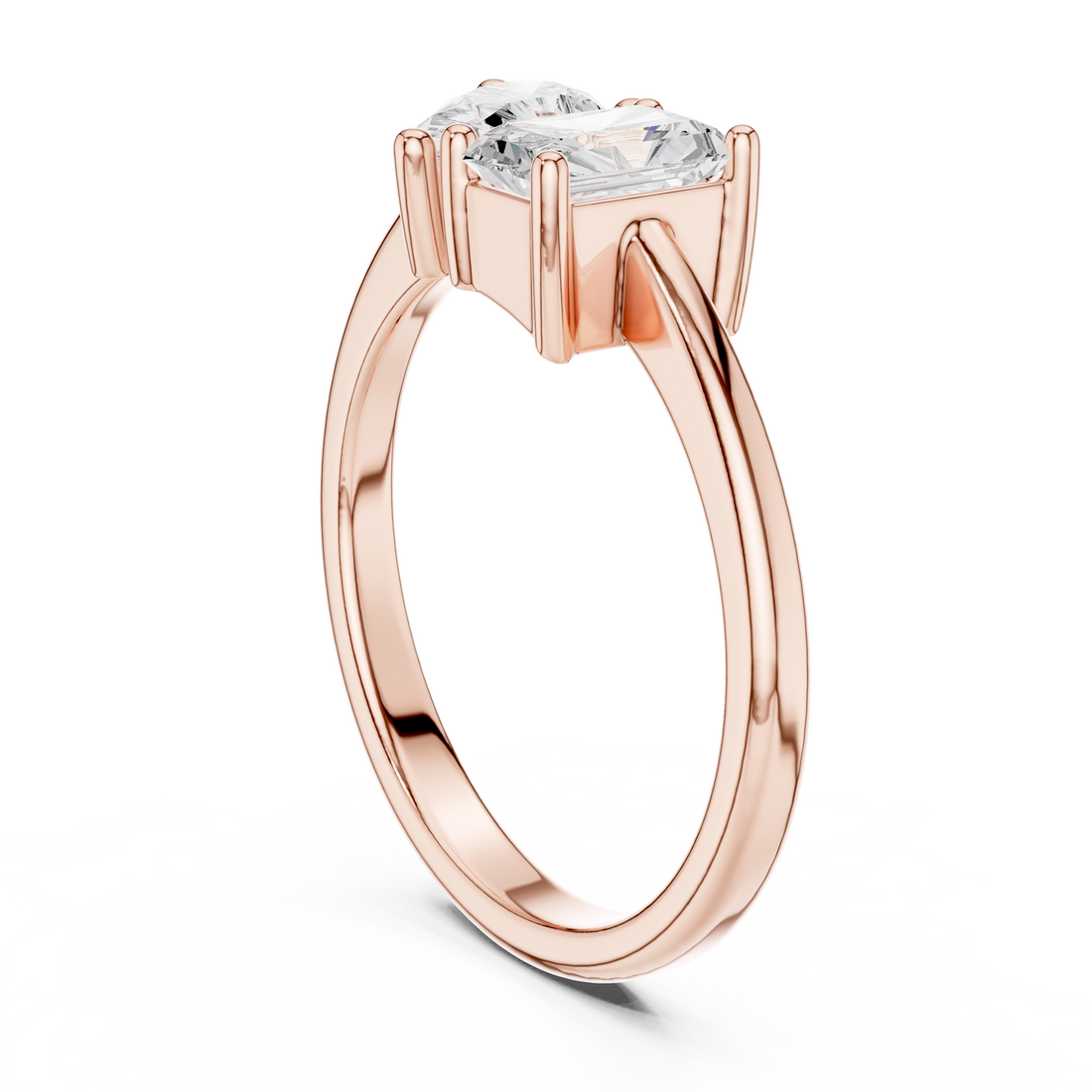 DDLR-526 - Fashion Radiant Ring - White Gold