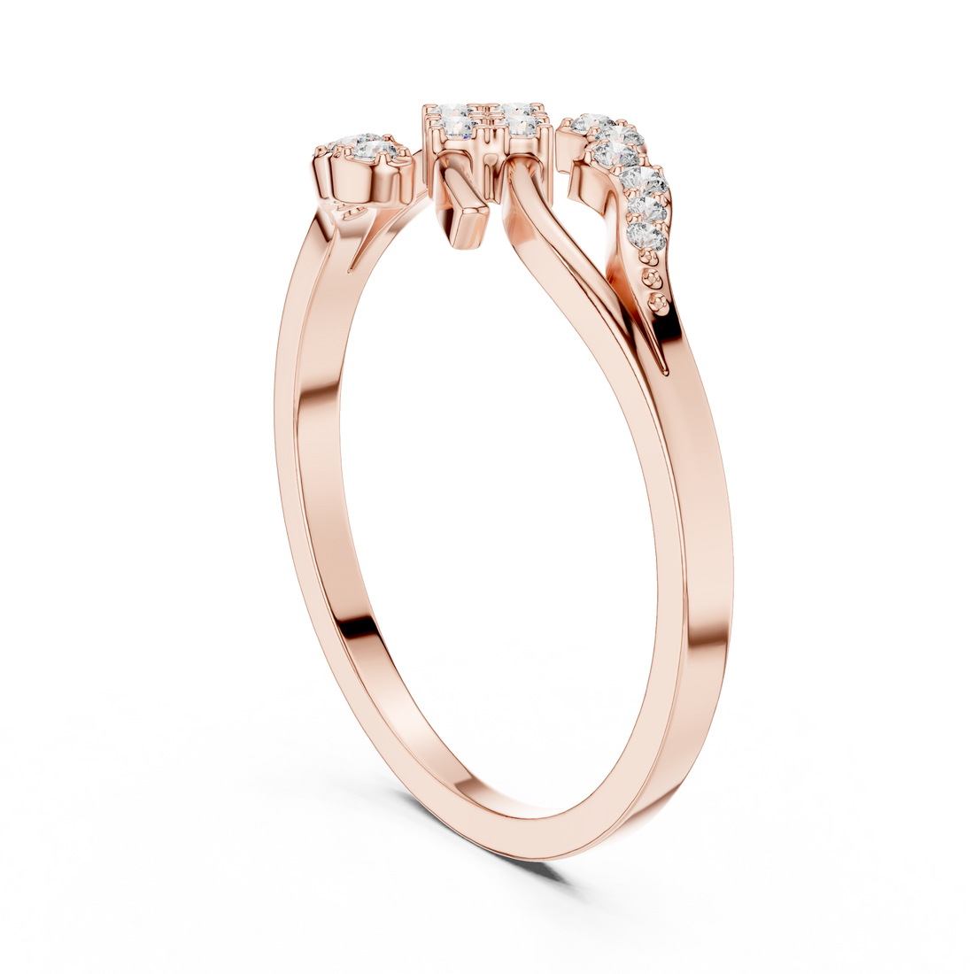 DR-6301 - Fashion Round Ring - White Gold