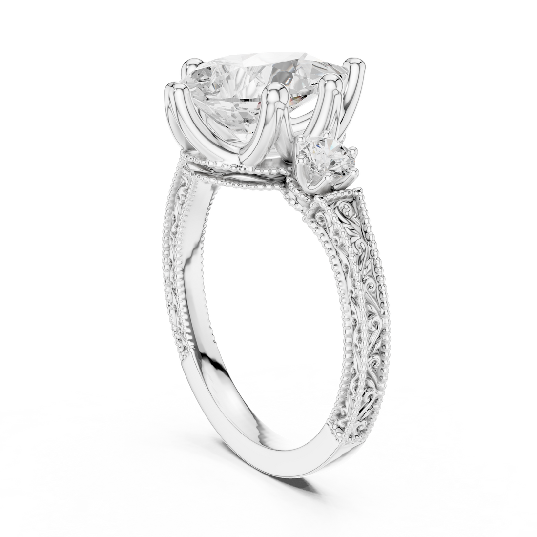Fashion Ring - Pear | DDLR-282-PE - White Gold