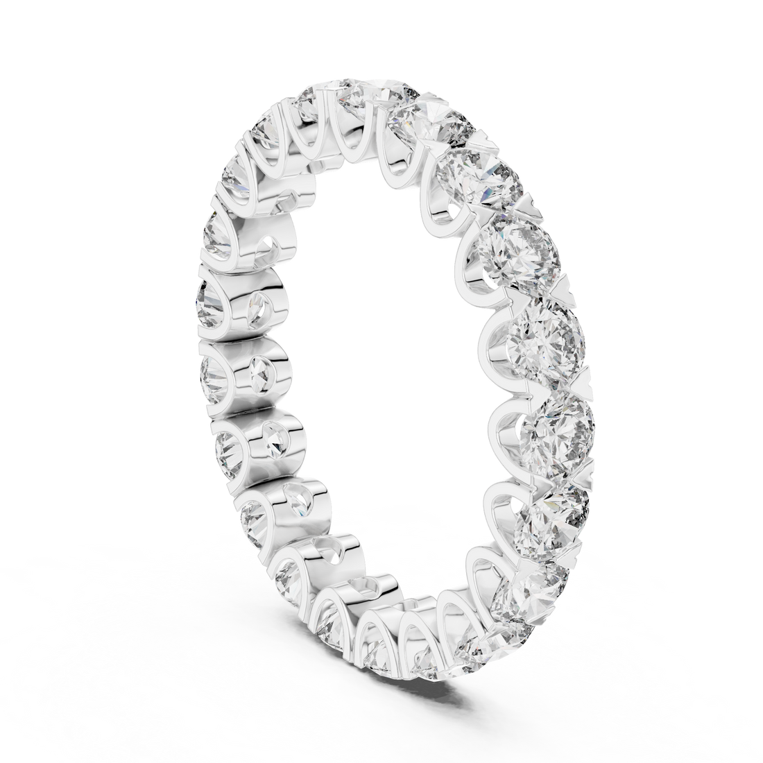 DDLR-208 - Eternity Round Ring - White Gold