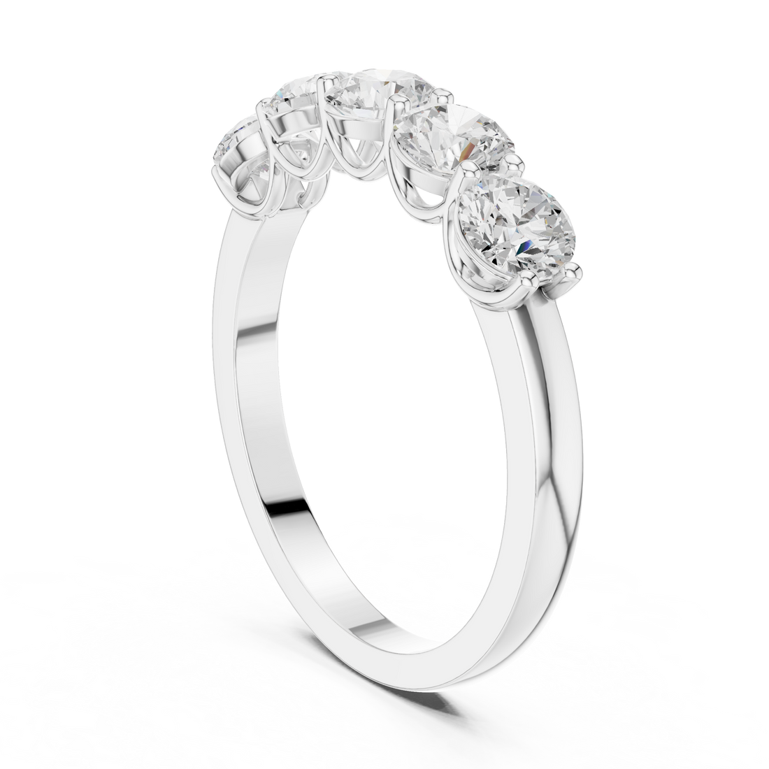 DDLR-1120 - Eternity Round Ring - White Gold